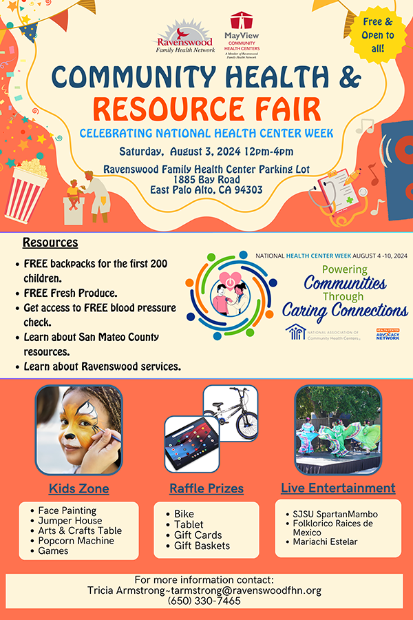 Community Health & Resource Fair - English Flyer