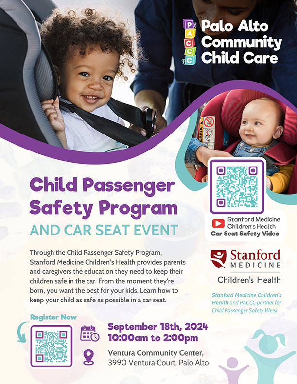 PACCC Car Seat Safety Event Flyer